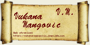 Vukana Mangović vizit kartica